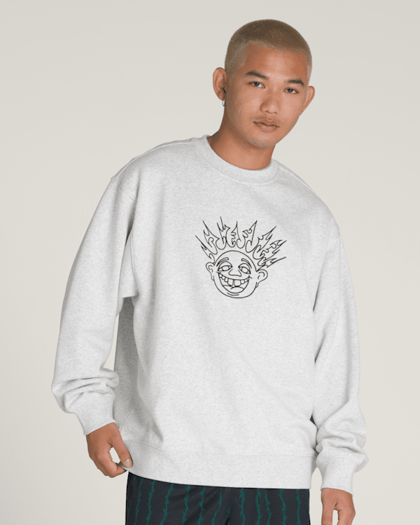 トップス The BONEZ SUNTOWN Big Smile Crewneck XL THIRD EYE CREWNECK – Supervsn Studios