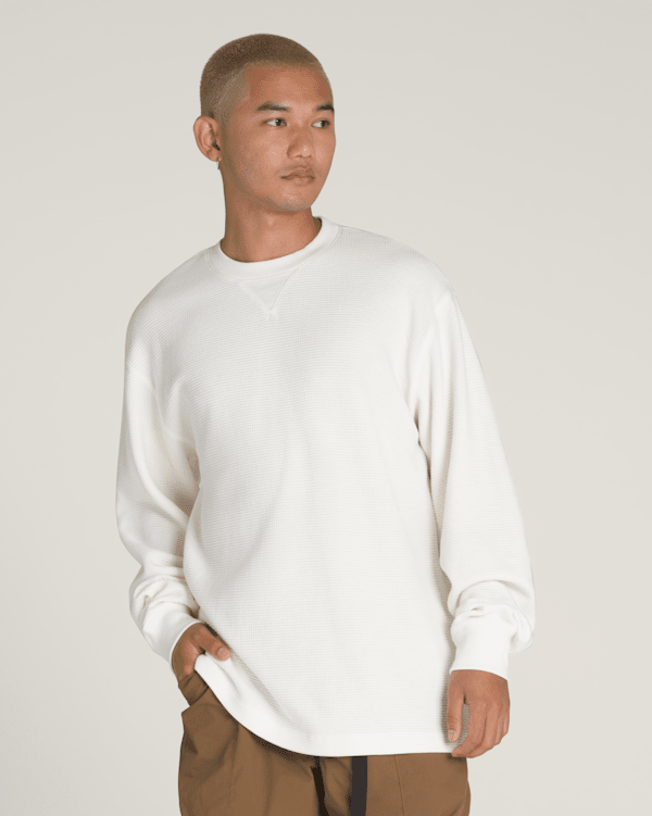 Navigate Long Sleeve Thermal in Cream White | Vans