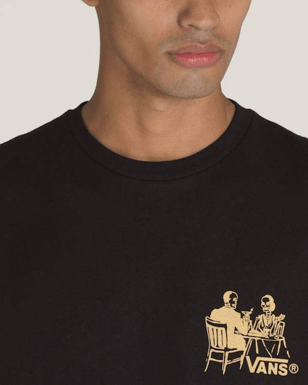【VANS】ファインダイニング 半袖 Tシャツ BLACK/WHITE★大人気 Fine Dining T-Shirt in Black | Vans