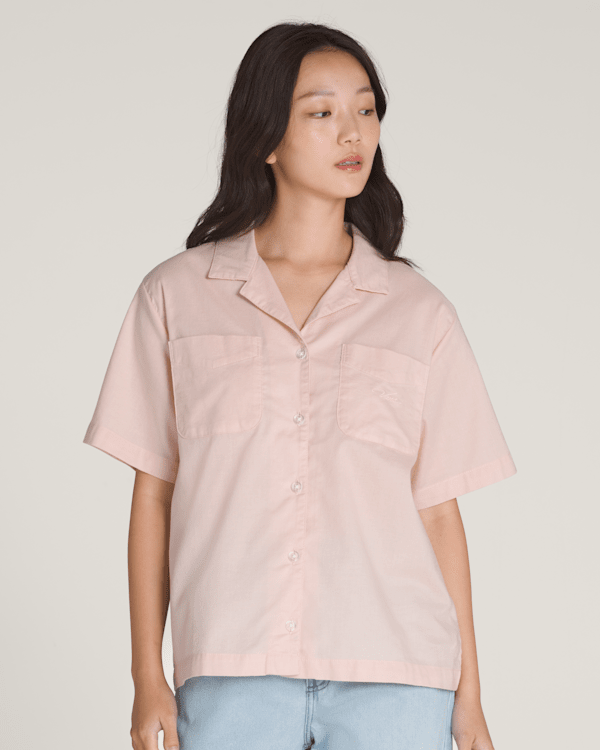 バンズ Vans Oval Teen Wash Short Sleeve Tee レディース シャツ トップス Rose Dawn VANDRA S|S SHIRT W - Rose Dawn XXL - Women's short-sleeved