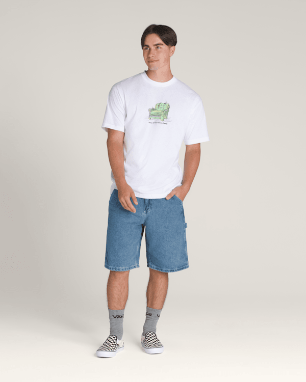 Drill Chore Loose Denim 22'' Shorts in Stonewash Blue | Vans