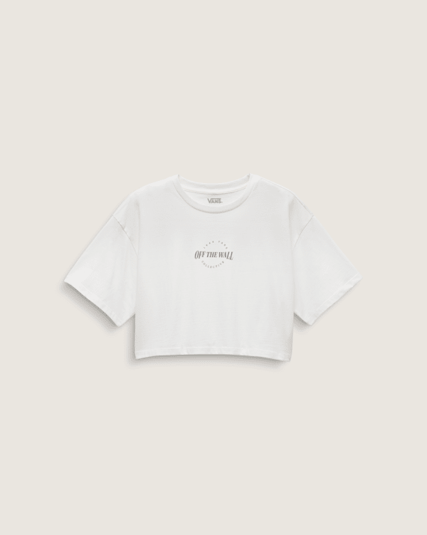 Tシャツ・カットソー RONRON PENDANT CRINKLE CROP T SHIRT WHITE RR25AST4139WH TOP - RONRON 론론