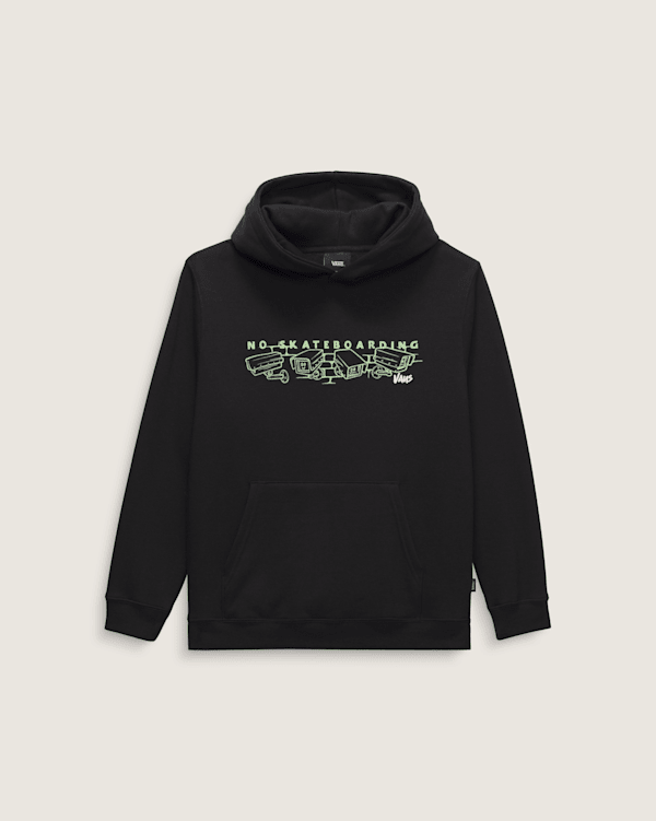 Kids Night Watchers Pullover Hoodie en Black | Vans CA