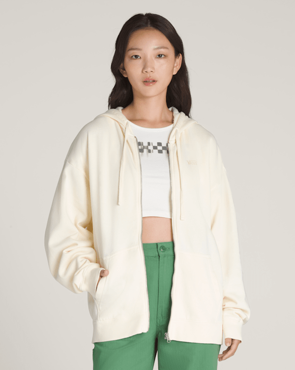 Everyday Zip Hoodie in Lemon Icing Cream White | Vans