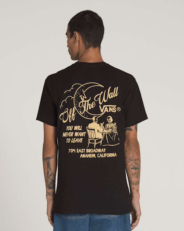 【VANS】ファインダイニング 半袖 Tシャツ BLACK/WHITE★大人気 Fine Dining T-Shirt in Black | Vans
