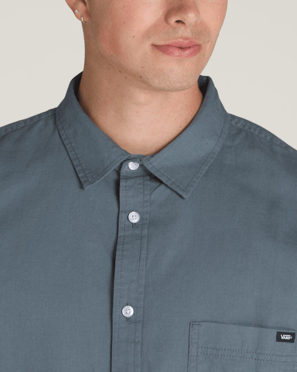 [VANS]Vans Premium Shorebreak Short Sleeve Knit Shirt/追跡付 Vans-Camp-Loose-Collar-Woven-