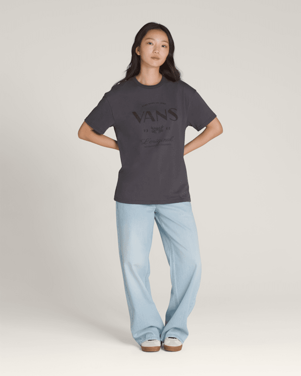 French Lost Thoughts T-Shirt in Asphalt Grey | Vans