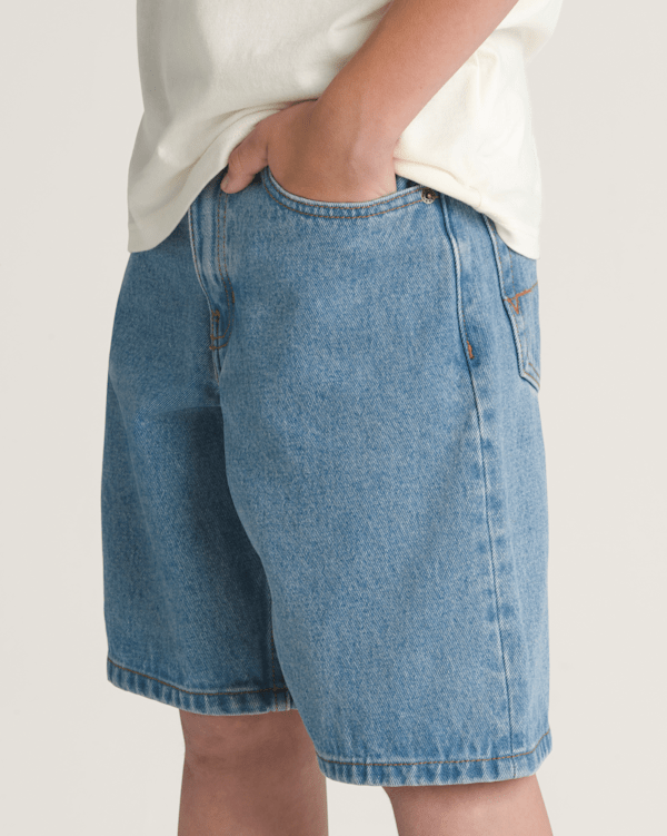 Kids Check-5 Baggy Denim Shorts