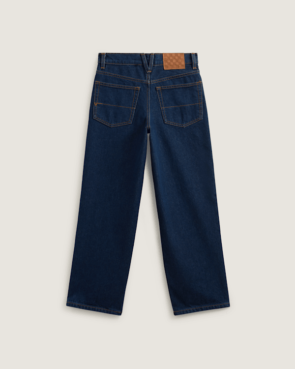 Kids Check-5 Loose Denim Pants in Midnight Blue | Vans