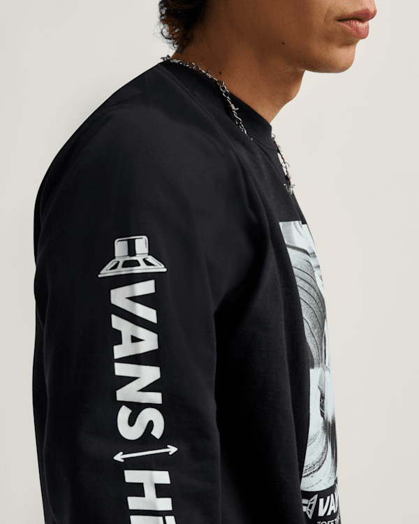 【HI FI FNK】Riche Printed Longsleeve Hi Fi RPM Long Sleeve T-Shirt in Black | Vans