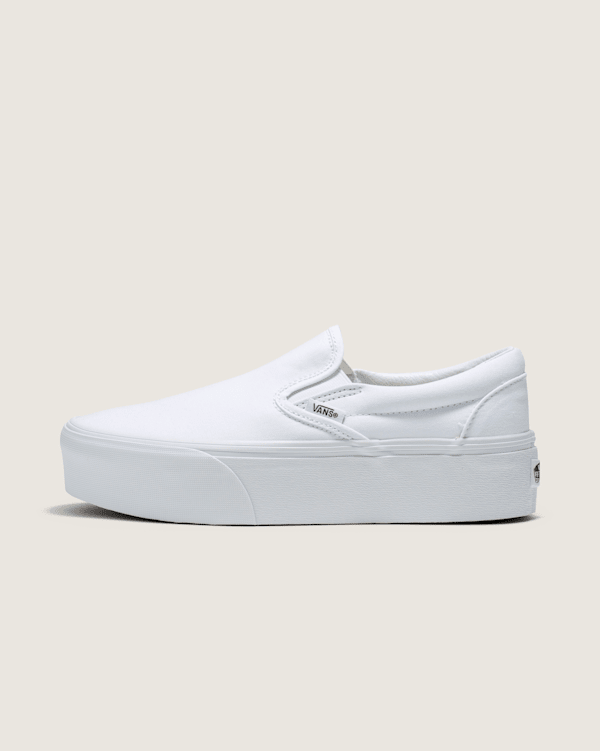 Classic Slip-On Platform Checkerboard Shoe