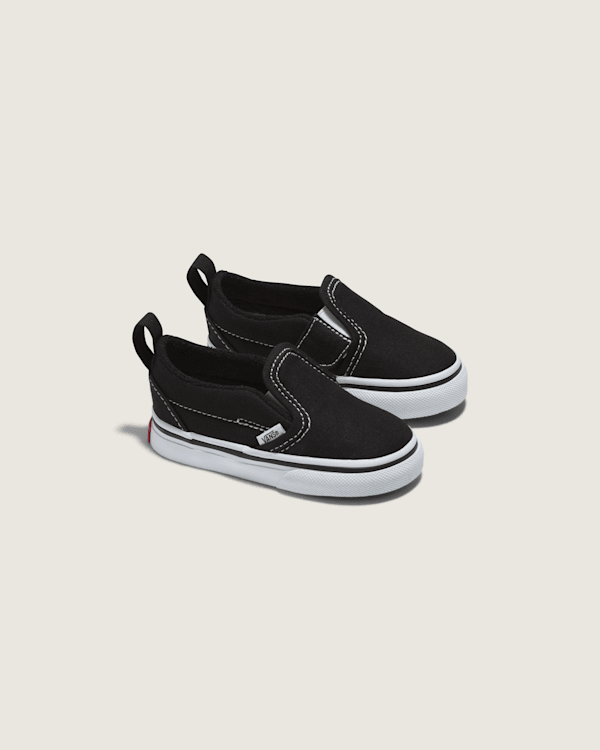 Vans Toddler Slip-On V Canvas Black/True White Shoes