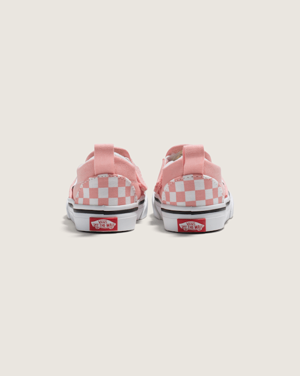 Toddler Slip-On V Checkerboard Powder Pink/True White Vans