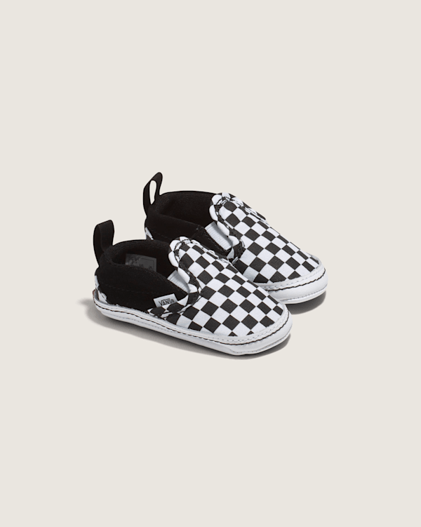 Infant Slip-On V Checkerboard Crib Shoe