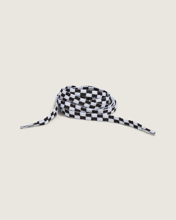 Flat Shoelaces Black And White Checkered Shoelaces Vans Vans Shoe Laces 36  Black White Checkerboard