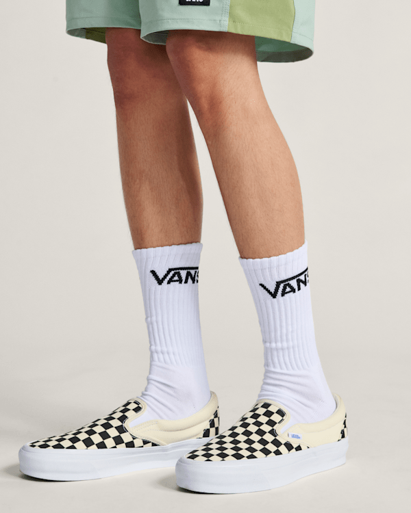 Premium Slip-On Checkerboard Shoe in Checkerboard Black / Off