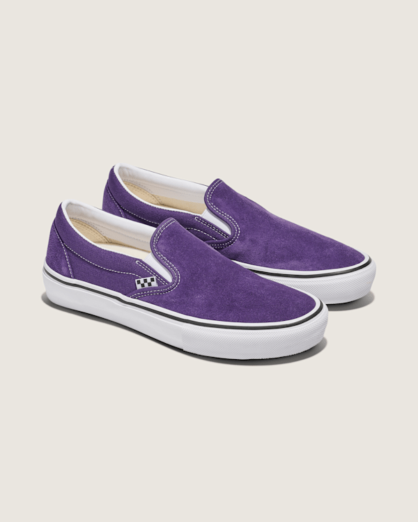 Slip Ons Boys Purple Shoes Skate Slip-On Shoe In Purple Vans