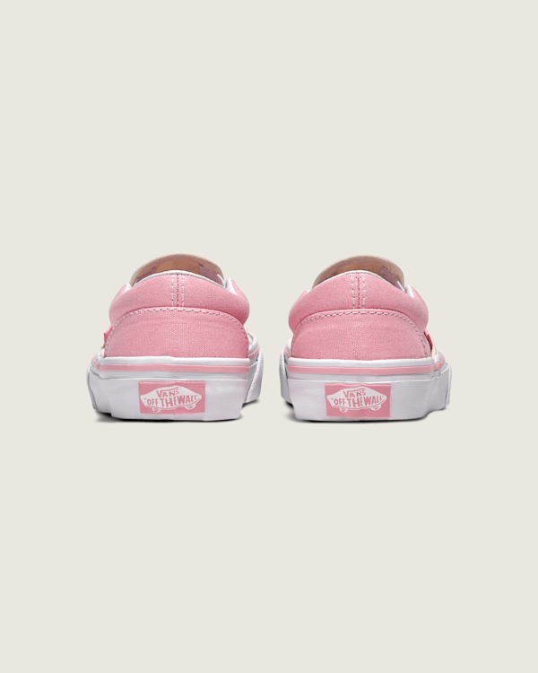 Big Kids Classic Slip-On Shoe in White / Pink | Vans