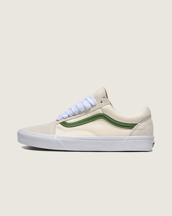 Old Skool Shoe en Marshmallow White / Green | Vans CA