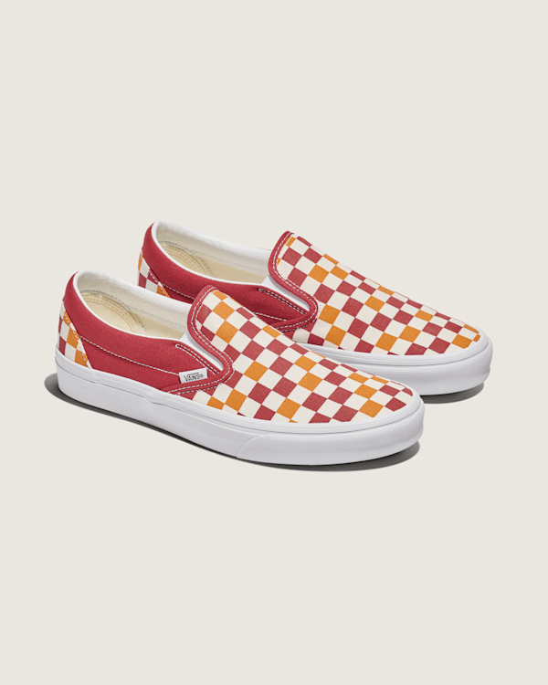Checkered Slip Black Red And White Checkerboard Vans Classic Slip