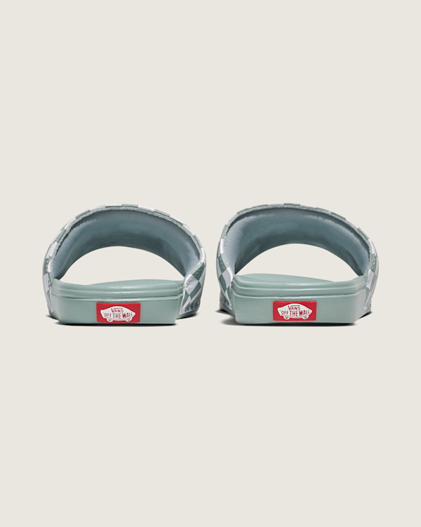 La Costa Checkerboard Slide-On Sandal in Iceberg Green White Vans