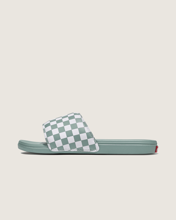 La Costa Checkerboard Slide-On Sandal in Iceberg Green