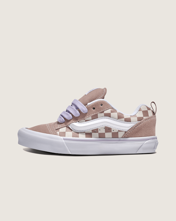 Knu Skool Checkerboard Shoe in Etherea Tan / Beige | Vans