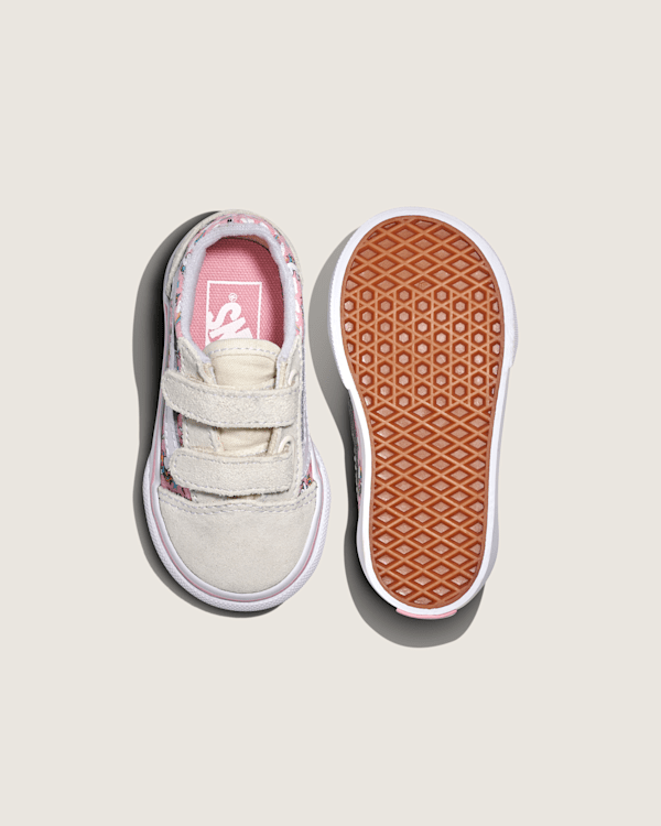 Toddler Old Skool V Unicorn Shoe in Unicorn White Pink Vans