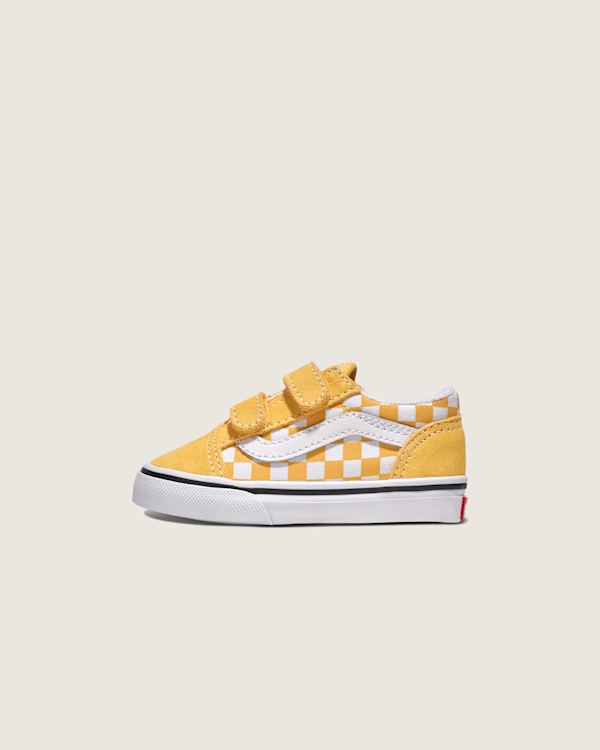 Yellow Primary Color Checkerboard Vans Toddler Old Skool V