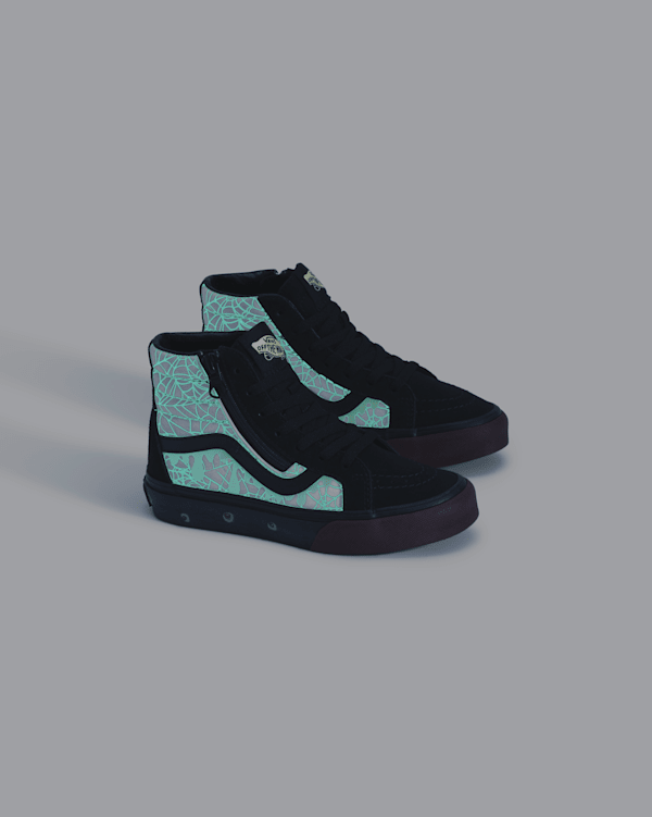 Little Kids Sk8-Hi Side Zip Halloween Shoe in In the Shadows