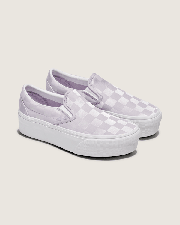 Classic Slip-On Stackform Checkerboard Shoe