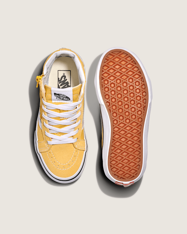 Little Kids SK8-Hi Reissue Side Zip Shoe in Banana Cream