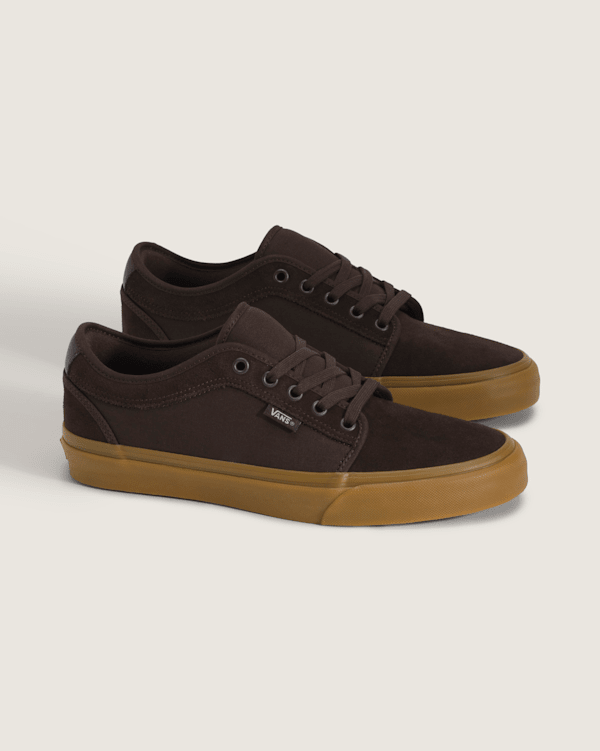 Skate Chukka Low Gum Shoe in Dark Brown Vans