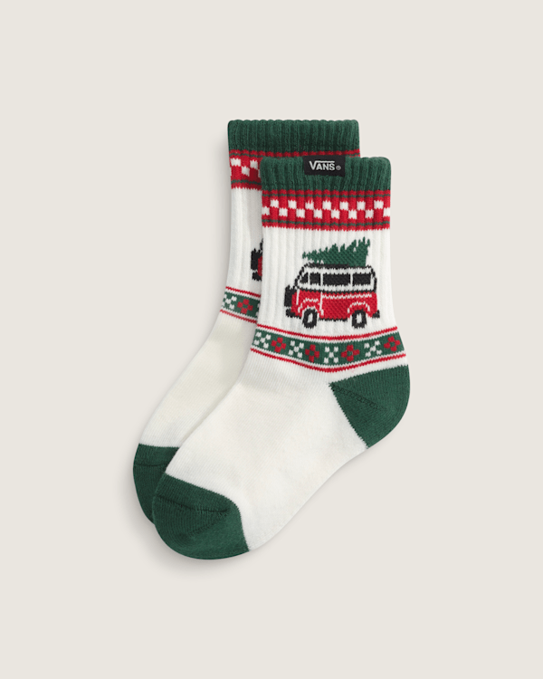 Toddler Winter Family Trip Crew Socks in Marshmallow White | Vans