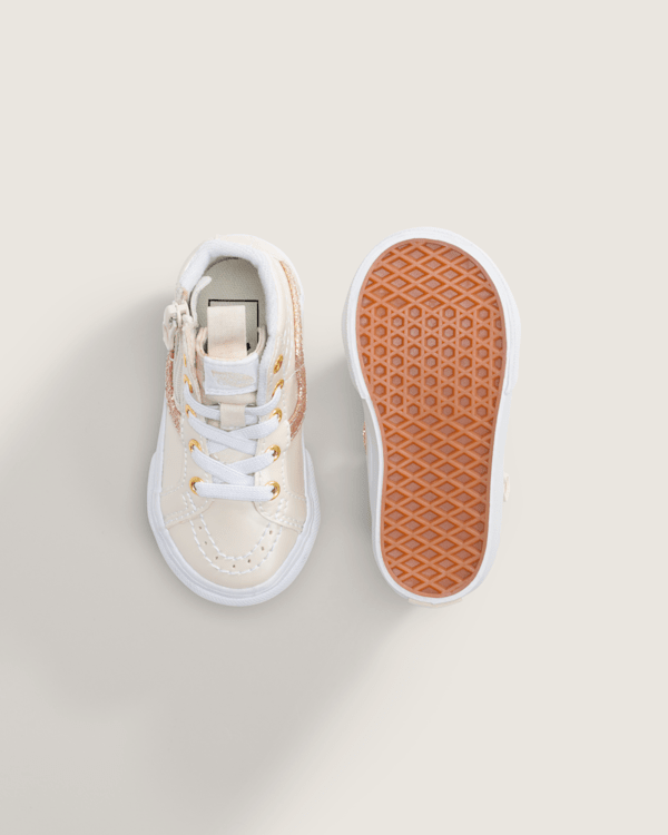 Toddler SK8-Hi Side Zip Shoe in Dazzled Turtledove White | Vans