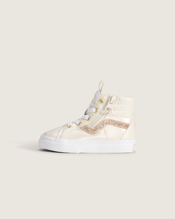 Toddler SK8-Hi Side Zip Shoe in Dazzled Turtledove White | Vans