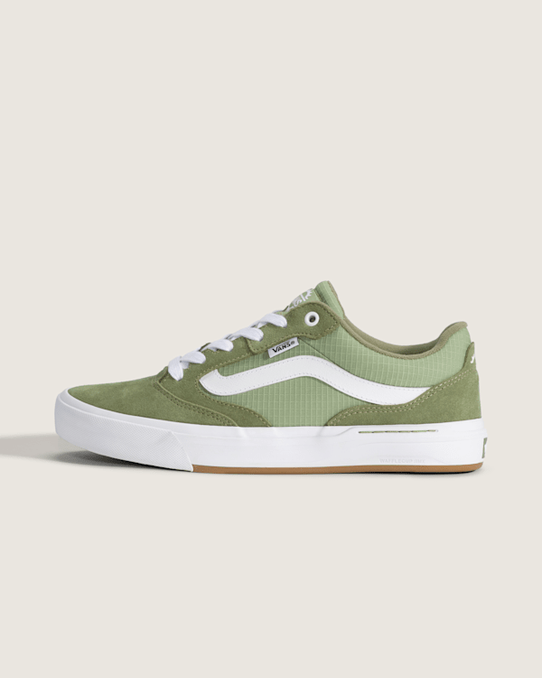 BMX Proof Wafflecup Shoe in Olive Green White Vans