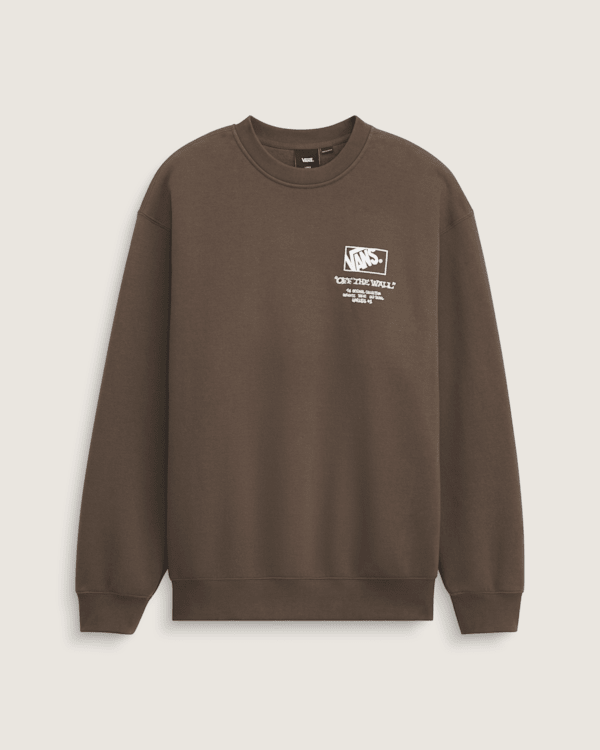 Circle Bones Formula Crew Sweatshirt in Coal Brown | Vans