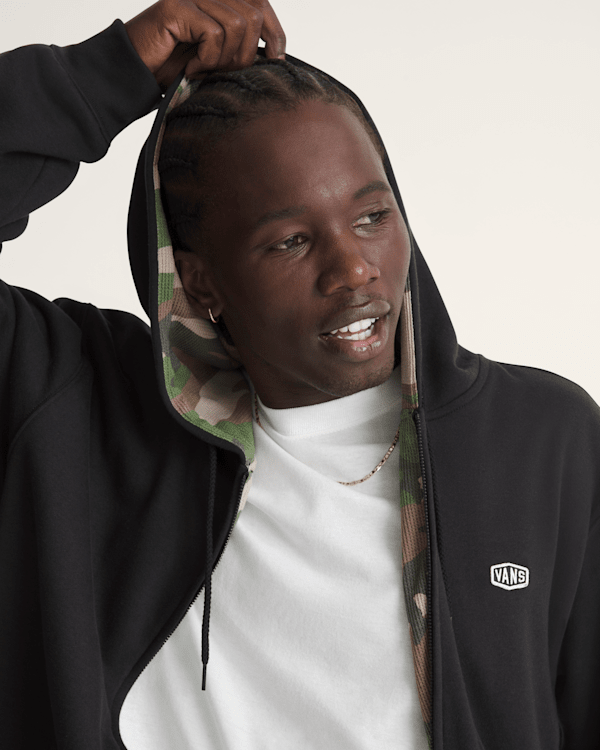 Dover Thermal Zip Hoodie in Black | Vans