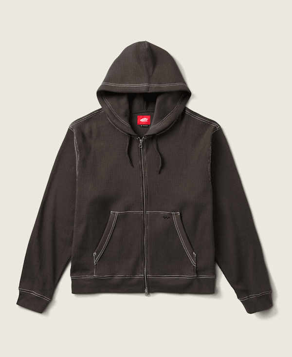 トップス NOREMID BONE THERMALZIP-UP HOODIE BLACK ELKNLMU Ninja