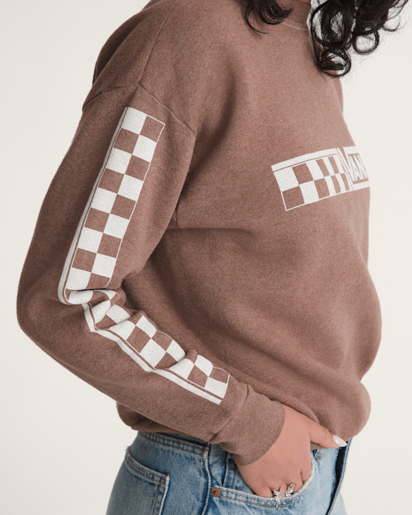 Waffle Shop Checkerboard Vans Style Crew Sweatshirt