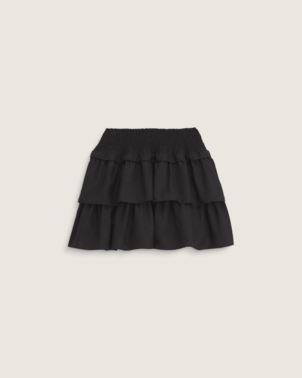 スカート VIVIANO / Tiered Skirt / Navy x Black Ava-Tiered-Mini