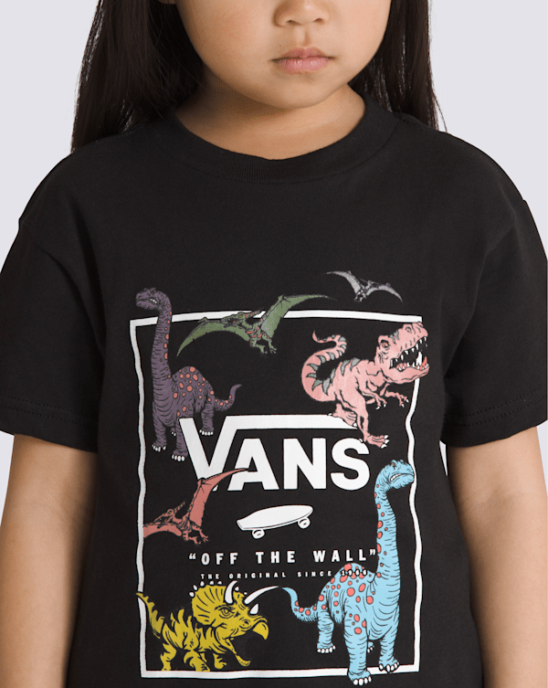 Little Kids Glow Dino T-Shirt in Black Vans