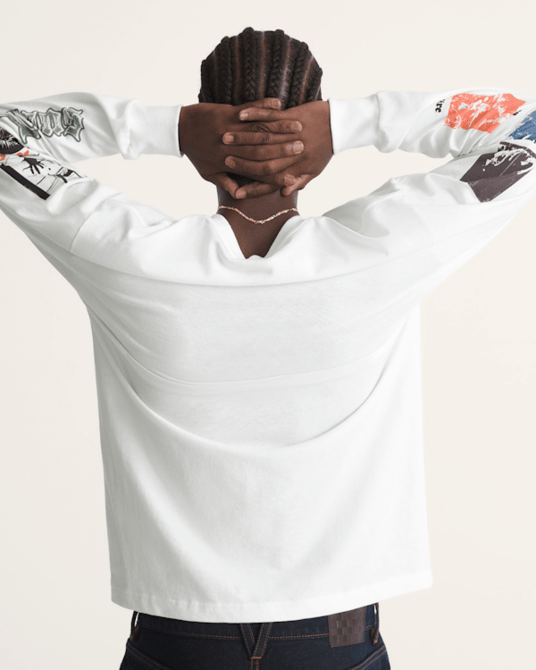 Stormcast Long Sleeve T-Shirt in Marshmallow White | Vans