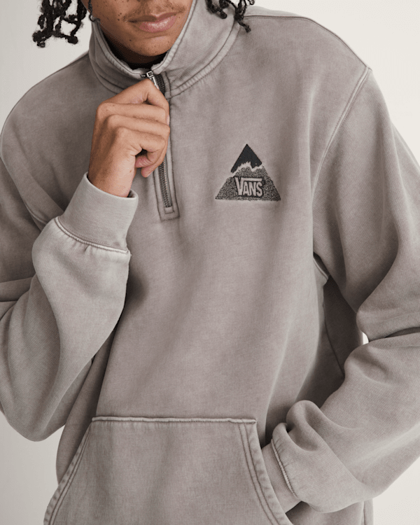  peak ＊ zip hoodie × pant Peak Quarter Zip Sweatshirt in Pewter Grey | Vans
