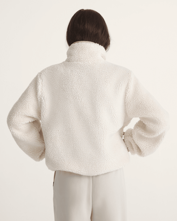 Misty Fog High Pile Jacket in Egret Beige | Vans