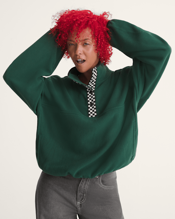 Check Mark Polar Sweatshirt in Emerald Green | Vans