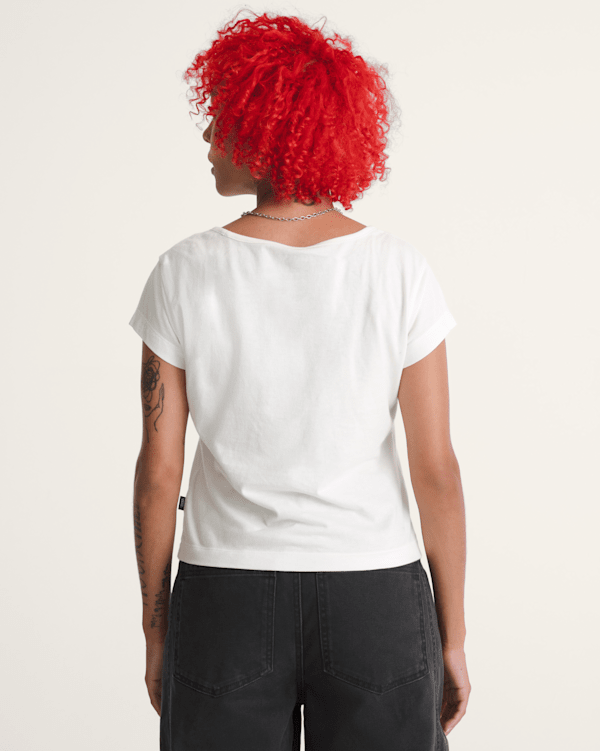 Checkerboard Bow Scoop T-Shirt