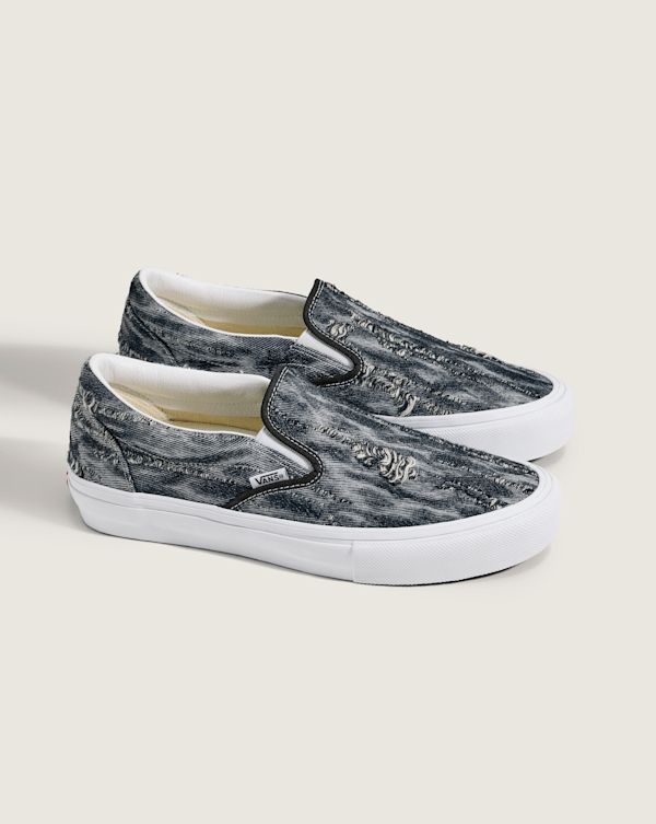 147 ORIGINAL SIN REJOICE 3点セット 24cm Vans Van Doren Approved Skate Slip-On Denim Shoe in Denim Black | Vans