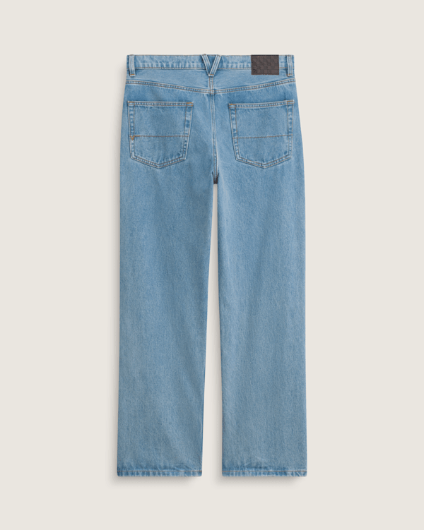 Check-5 Loose Denim Pants en Stonewash Blue | Vans CA
